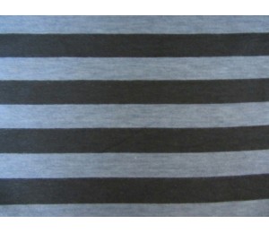 Jersey Ringel 1,5cm grau schwarz Kombistoff